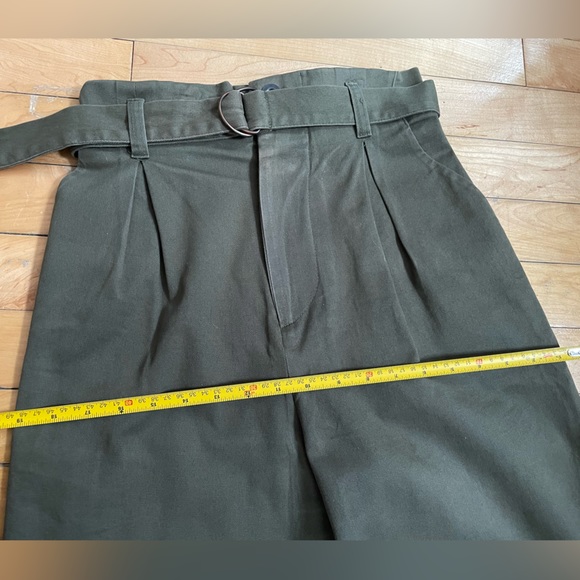 SOLD Cotton straight leg Jennifer Glasgow dark green pants - Picture 5 of 5